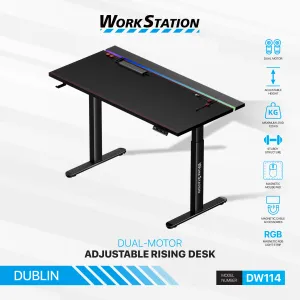 Fantech DW114 Adjustable Gaming Desk Premium Build with Dual Motors and Smart Safety Features