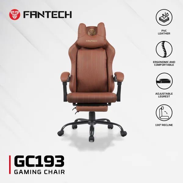 Fantech GC193 Gaming Chair Brown