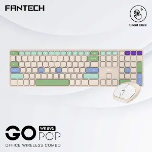 WK895 GO POP OFFICE WIRELESS KEYBOARD MOUSE COMBO Beige