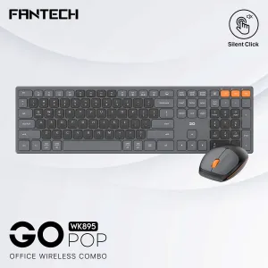 WK895 GO POP OFFICE WIRELESS KEYBOARD MOUSE COMBO Gray