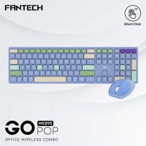 WK895 GO POP OFFICE WIRELESS KEYBOARD MOUSE COMBO Blue