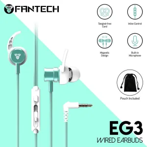 EG3 WIRED EARBUDS 3.5mm JACK Mint