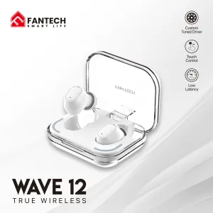 TWS BLUETOOTH WIRELESS WAVE 12 TW12 EARBUDS White