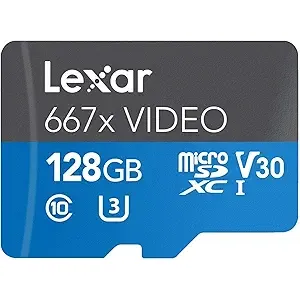 128GB Lexar High‑Performance 633x microSDHC / microSDXC UHS‑I Card BLUE Series