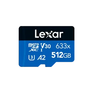 Lexar High‑Performance 633x microSDHC / microSDXC UHS‑I Card BLUE Series 512GB