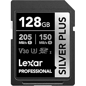 Lexar Professional SILVER SDXC UHS‑I Card 128GB