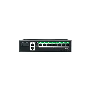 NETIS GIGABIT POE SWITCH 8-Port Gigabit PoE 2 Gigabit Uplink 2SFP P112GS