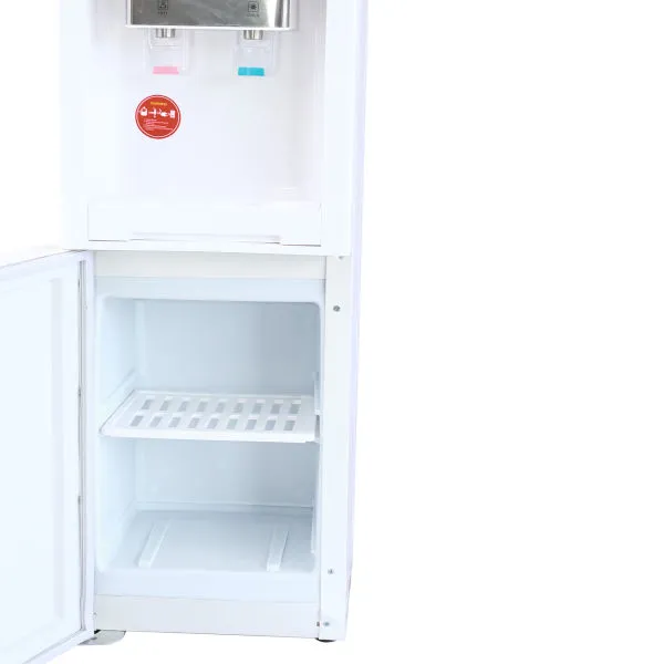 BALTRA Water Dispenser | Delight | 2 taps for hot & normal water | Heating capability: 5 L/hr | Heating temperature: 90°C | Made with ABS material | Comes with a cabinet | 550 W | 12 Months waqrra