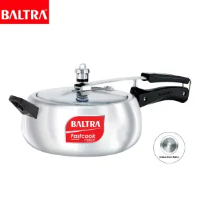 BALTRA Pressure Cooker | Foodie Regular Pressure Cooker |5L | Automatic safety valve | Better pressure regulation | Rust proof components, stay cool handles |New improved vent weight | 7 years warranty