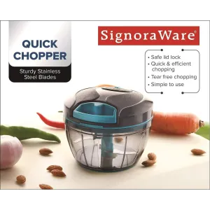Signoraware Quick Chopper 725 Ml. | Vegetable Cutter | Onion Cutter | Hand Chopper | Mini Grinder