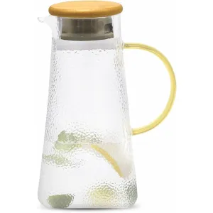 Signoraware Paris Love Glass Jug 1200 ml with Steel Lid