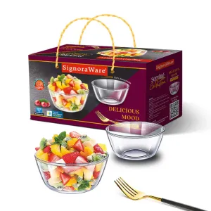 Signoraware Bowls | Delicious Borosilicate | Set of 6 | 220 ml each