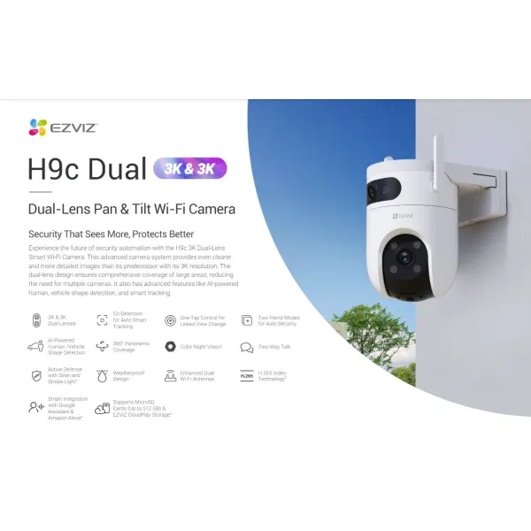 H9C Dual 2K (3MP+3MP) CS‑H9c‑R100‑8H33WKFL Smart Camera