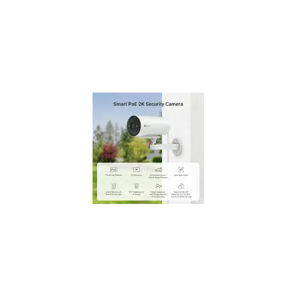 EZVIZ H5 POE 2K CS‑H5‑R201‑1H3EKFL (4mm) Smart Camera – Professional Grade Security with Power over Ethernet