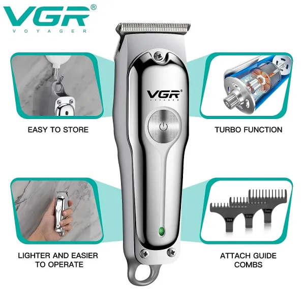 VGR V‑071 Cordless Professional Hair Clipper | Dual‑Speed | 600mAh Battery