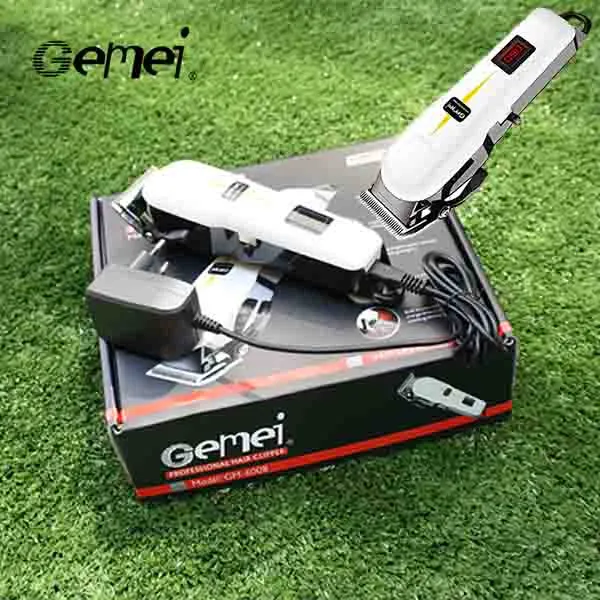 Gemei / Geemy GM‑6008 Rechargeable Hair Clipper | Professional Grooming | 2000mAh Battery | LCD Display