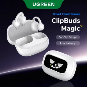 UGREEN 55136 Clip Buds Magic True Wireless Earbuds | 30‑Hour Playback | Bluetooth 5.4 | AAC/SBC Codecs