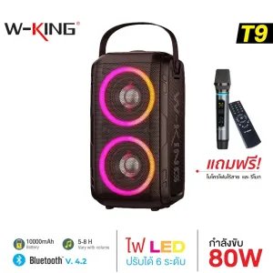 W-King T9 With 80W high power Karaoke Bluetooth Speaker – outdoor speaker, RGB LED