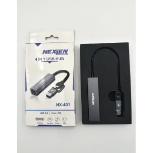 Nexgen 4 in 1 Type C & USB 2 in 1 HUB NX-401