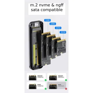 CARBON NV8 NVME+M.2 NGFF Dual Enclosure