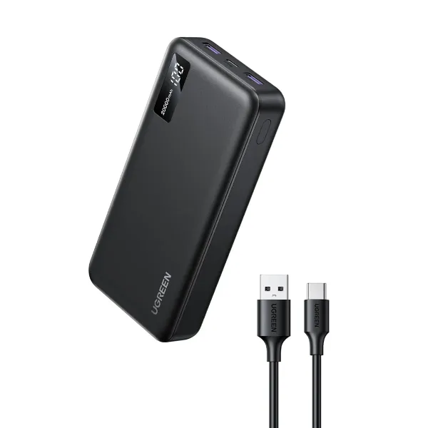 UGREEN 20000mAh PD 20W Two‑Way Fast Charging Power Bank (PB312/25683) | Digital Display | Dual USB Interface