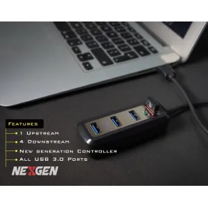 NexGen Usb Hub 4 port 3.0 2tb Support