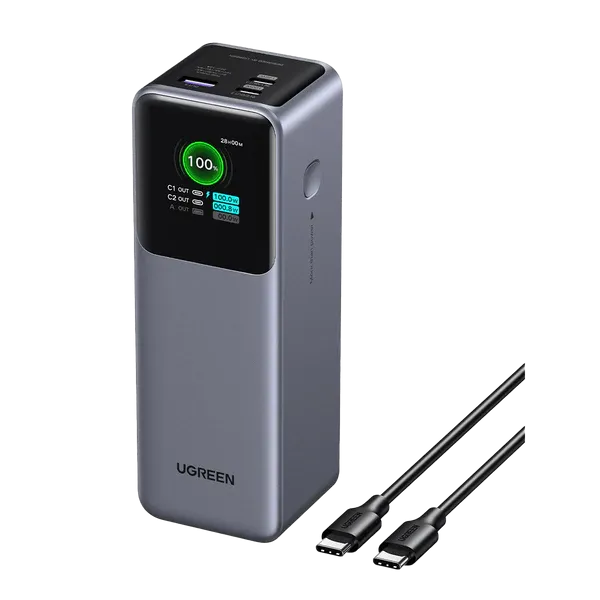 UGREEN Nexode Power Bank 25000mAh 200W | PD 3.1 Flash Charging | Smart TFT Display