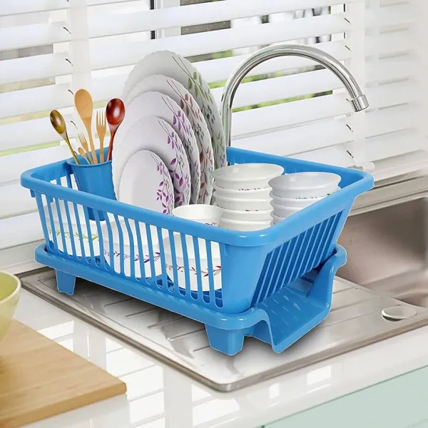 3 in 1 Sink Set Dish Rack Drainer With Tray For Kitchen Kitchen Sink Dish Rack With Drainer Kitchen Essentials