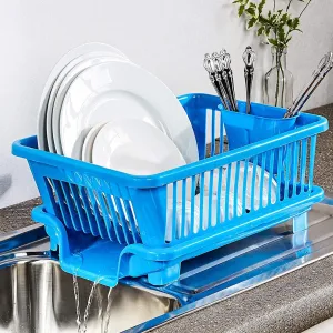 3 in 1 Sink Set Dish Rack Drainer With Tray For Kitchen Kitchen Sink Dish Rack With Drainer Kitchen Essentials