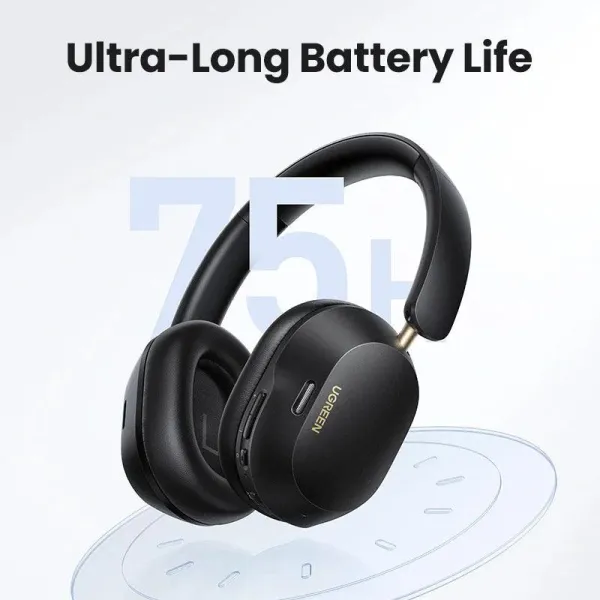 UGREEN HiTune Max5c ANC Bluetooth Headphones (HP203) | Long Battery Life | Customized Noise Cancellation Black