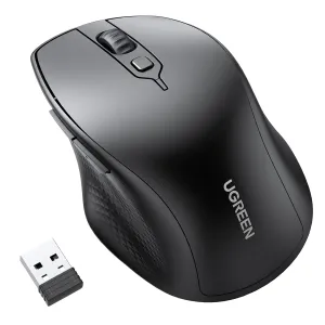 UGREEN Ergonomic Contoured Wireless + Bluetooth Mouse | Dual‑Mode | Silent Precision