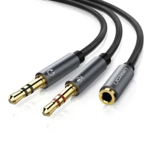 UGREEN-AV140 3.5mm Female To 2 Male Audio Cable ABS Case