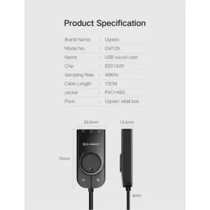 UGREEN Usb external stereo sound adapter