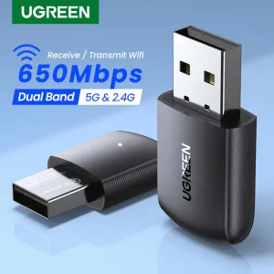 UGREEN Wireless USB Adapter AC650 | Dual‑Band | Compact High‑Speed