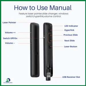 UGREEN Laser Projection / Flip Pen | 2.4G Control | Long‑Range Presenter