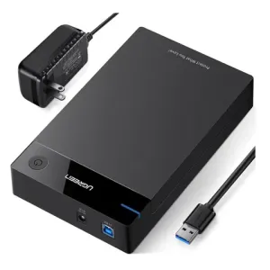 UGREEN USB 3.0 B to 3.5”/2.5” SATA Hard Drive Enclosure | High‑Capacity | Tool‑Free Design