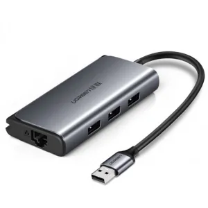 UGREEN USB 3.0 to Gigabit + 3*USB 3.0 Converter | Fast Network + Multi‑Port Expansion