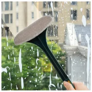 Multifunctional Screen Brush 2 in 1 Mesh Cleaning Brush & Wiper with Extended Handle Window Cleaning Brush Net Cleaner Double-Sided Window Cleaner Window Mesh Cleaner