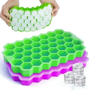 Silicone Mold Ice Tray | Honeycomb Design | With and Without Cover