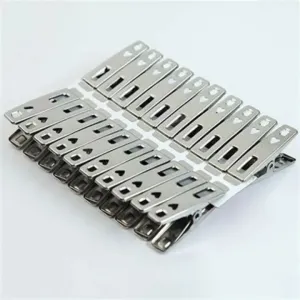 Stainless Steel Cloth Clips 20 Pcs Set | Durable Material Rust Resistant Stainless Steel Clothes Drying Pegs - 20 Pcs