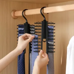 New 360 Degree Rotating Tie Storage Rack Adjustable Organizer Tie Belt Display Holder Household Wardrobe Scarf Belt Hanger Rack