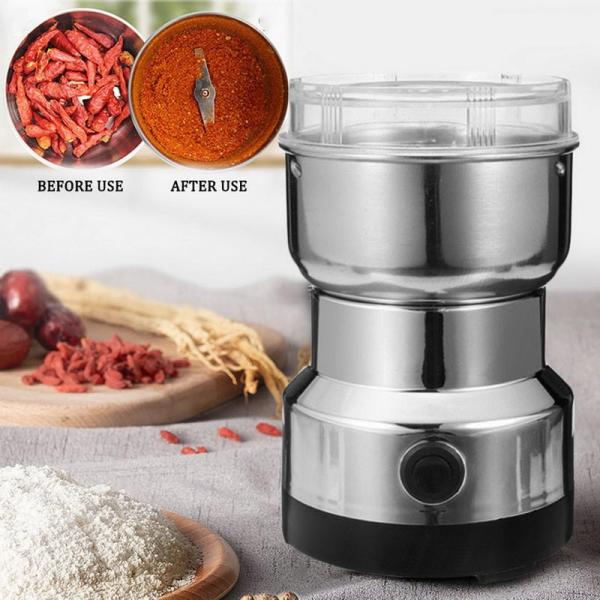 Electric Multifunctional Home Grinder - Effortlessly Grind Coffee Beans, Spices, Nuts & Grains for Freshness & Flavor