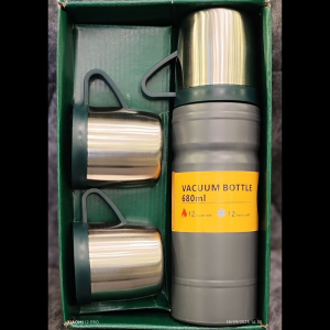 Vacuum Bottle Set – Portable Beverage Container with Cups