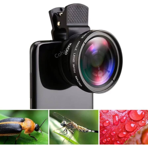  Fish Eye Phone Lens, 0.45X Phone with HD Camera Lens Macro Clip Lens Wide Angle Lens Lens for Mobile Phone Camera