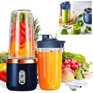 400ml Portable USB Rechargeable Juicer Blender Bottle – Mini Smoothie Maker & Fruit Mixer Grinder