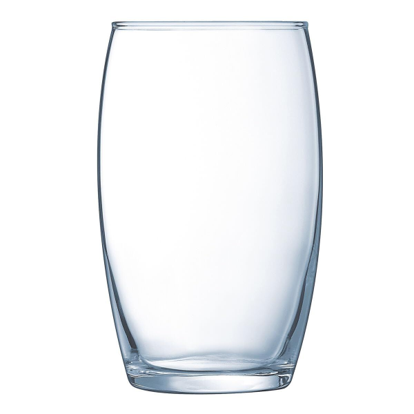 Luminarc Salto Tumbler Glass – Ergonomic Curved Drinking Glass with Thick Stable Base( model no. J3777)