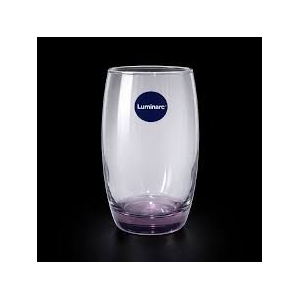 Luminarc Salto Tumbler Glass – Ergonomic Curved Drinking Glass with Thick Stable Base( model no. J3777)