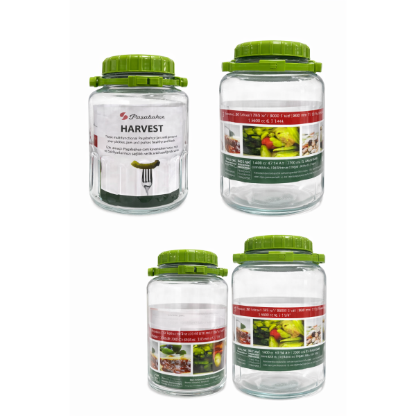 Pasabahce Pickle Harvest Jar – Glass Storage Container for pickles with airtight seal lid