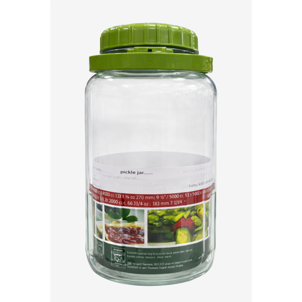 Pasabahce Pickle Harvest Jar – Glass Storage Container for pickles with airtight seal lid