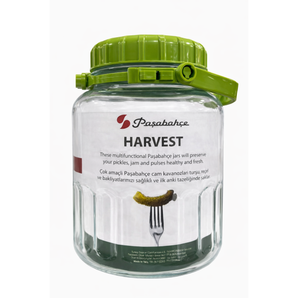 Pasabahce Pickle Harvest Jar – Glass Storage Container for pickles with airtight seal lid